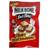 Milk-Bone Chewy Treats, Beef Sandwiches, 5.6-Ounce Pouches (Pack of 10)