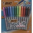 Bic Mark It Permanent Marker Color Collection 12 Fine Assorted Colors