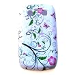 RIM BlackBerry Bold 9700 9780 / BlackBerry Onyx 9020 (AT&T and T-Mobile) Crystal Silicone Image Skin Case "Flower Lover's" Design