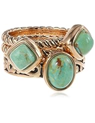 Barse "Glisten" Bronze Turquoise Stack Ring