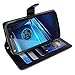 Droid Turbo 2 Case, LK Droid Turbo 2 Wallet Case, Luxury PU Leather Case Flip Cover Built-in Card Slots & Stand For Motorola Moto Droid Turbo 2, BLACK
