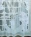 Shower Curtain Floral Design, 12 Hooks, Vinyl Lace Textured, Clear, 72x72 Inches