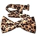 TopTie Unisex Leopard Spotted Print Black Skinny NeckTie & Bowtie Set