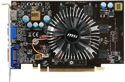 MSI nVidia GeForce GT240 Grafikkarte (PCI-e, 512MB GDDR5 Speicher, HDMI, 1 GPU) Full Retail