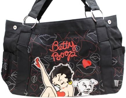 Betty Boop Leg Kick Ladies Collectible Canvas Tote Fun Fashion Accessory
