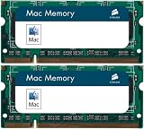 Corsair Apple MAC Memory 2GB (2 X 1GB) PC2-5300 667MHz 200-pin DDR2 SODIMM Laptop Memory Kit - VSA2GSDSKIT667D2