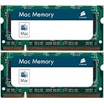 Corsair Apple MAC Memory 2GB (2 X 1GB) PC2-5300 667MHz 200-pin DDR2 SODIMM Laptop Memory Kit - VSA2GSDSKIT667D2