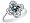 Blue and White Diamond Cluster Ring 1/2 Carat (ctw) in 14K White Gold, Size 4.5