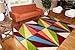 Feraghan/New City Shapes Geometric Contemporary Modern Area Rug, 2' x 3', Purple/White/Green/Blue