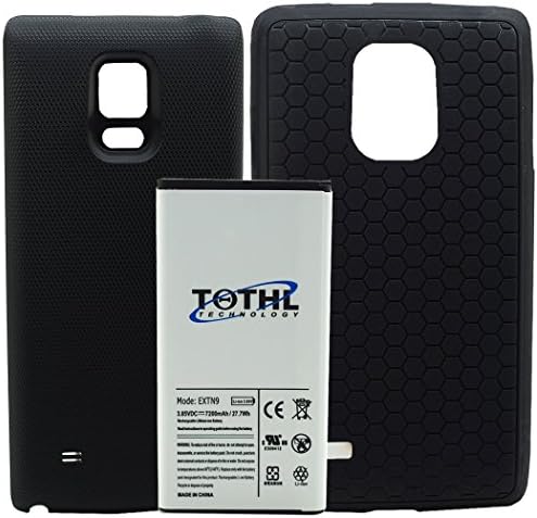 For Samsung Galaxy Note Edge N915T N915P N915A N915VZ N915R4 Extended Battery 7200mAh + Black Back Cover + HoneyComb TPU Case [ NOT Compatible with Any Samsung Galaxy Note 4 Smart Phone ]