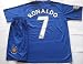 MANCHESTER United Away Soccer Jersey Blue; C. Ronaldo Number 7, Adult Medium
