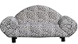 Designer Pet Furniture - Rounded Wide Lounger for Pets - Leopard Print