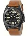DKNY Men's NY1435 Brown Leather Quartz Watch with Black Dial