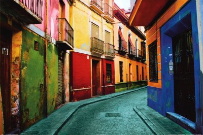 Granada, Spain Art Poster Print by Ynon Mabet, 12x8 Granada, Spain Art Poster Print by Ynon Mabet, 12x8