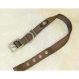 Double Thick Nylon Dog Collar, 1 x 22 Brown