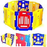 Baby Playpen Kids 8 Panel Safety Play Center Yard Home Indoor Outdoor Pen Playard