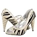Lucy05 Zebra Unicorn Heel Mary Janes BLACK/NATURAL