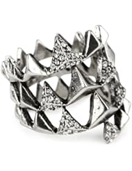 House of Harlow 1960 Sterling Silver-Plated Pyramid Wrap Ring