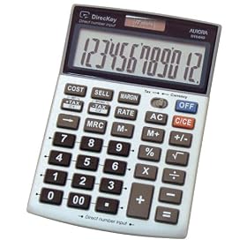 Aurora DT6610 Dual Power 12 Digit Directkey Tax/Profit Margin Calculator