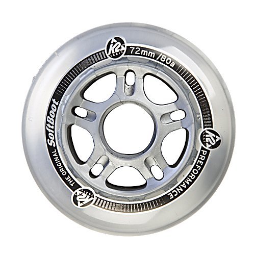 K2 72mm Inline Skate Wheels with ABEC 5 Bearings - 8 Pack 2012