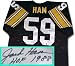 Jack Ham Pittsburgh Steelers Autographed Throwback Black Jersey with HOF 88