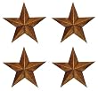 Pack Of 4 Golden Country Metal Star Wall Hangings 18"