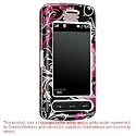 Black with Hot Pink Butterfly Flowers Design Snap-On Cover Hard Case Cell Phone Protector for LG Vu CU920 CU915
