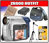 Canon ZR800 Digital Camcorder Factory Refurbished Backed with Canon USA, Inc. 90 day Warranty AND 4 Year Worldwide Extended Warranty. Plus Includes Battery Pack, Compact Power Adapter CA-590, Stereo Video Cable STV-250N, Video/Photo Tripod, Extra Replacement Battery, Camera Case and Deluxe Cleaning Kit.