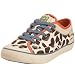 Simple Women's Satire Print Sneaker,Chocolate,8 M US