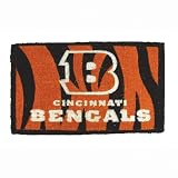 Team Sports Cincinnati Bengals 18x30 Bleached Welcome Mat - Cincinnati Bengals One Size