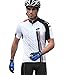Biking Jersey and Shorts Set for Men Bicycles Clothing Short Sleeve Pants with Padding US L White Black