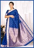 Review Indian Selections  / Blue kancheepuram silk wedding Bride sari / saree