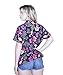 Hawaiian Shirts Women Flamingo Leaf Print Aloha Beach Blouse Casual