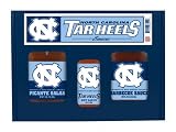 North Carolina Tar Heels NCAA Tailgate Kit (5oz Hot Sauce, 16oz BBQ Sauce, 16oz Picante Salsa)