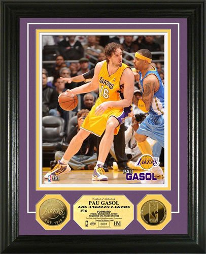 Pau Gasol Los Angeles Lakers 24KT Gold Coin Photo Mint