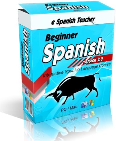 eSpanishTeacher's Beginner Spanish Language Course Software Lessons Version 2 with Bonus 101 Spanish Verbs