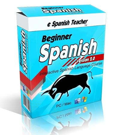 eSpanishTeacher's Beginner Spanish Language Course Software Lessons with Bonus 101 Spanish Verbs