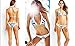 Lukitty Women's High Neck Halter Bikini Sets Bathing Suits Swimwear Swimsuits