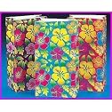 12 pc hibiscus paper bags -luau party supplies