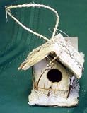 Birch Bark Birdhouse Christmas Tree Ornament