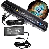 HQRP Accessory KIT (6-cell 4400mAh Black Battery and AC Adapter/Charger, Coaster) for Acer Aspire One UM08A31 / UM08A71 / UM08A72 / UM08A51 / UM08A74 / UM08A73 / UM08B31 Netbook / Subnotebook Equivalent