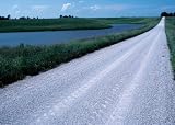 Road (Next to River) Black Wood-Mounted Art Poster Print - 13