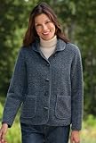 Tweed Berber Fleece Toggle Jacket - Only Sale Color(s) Black/Tan, Black/Whte, Black/Tan, Large