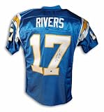 Autographed Philip Rivers San Diego Chargers Powder Blue Reebok Authentic Jersey