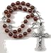 Anglican Prayer Beads, Rosary - Ruby & Fire Polished Crystal Czech Glass Beads