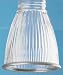 Westinghouse Lighting 81214 Clear Pleated Ceiling Fan Light Shade with Pewter Trim