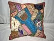 Exotic Sari Patchwork Beaded Sari Floor Pillows Cushion Cover 24"