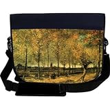 Van Gogh Art Lane with Poplars NEOPRENE Laptop Sleeve Bag Messenger Bag - Laptop Bag -Notebook Bag - for Macbook Pro, Aspire, Samsung, Acer, ASUS, Dell, HP, Lenovo, Sony, Toshiba Unisex - Ideal Gift for all occassions!