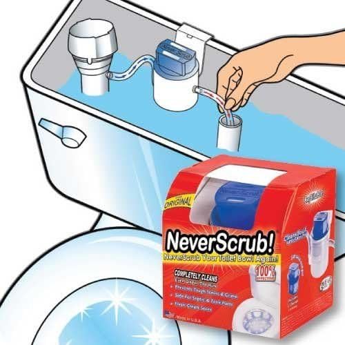 NeverScrub Automatic Toilet Cleaning System New