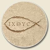 Jesus Fish Auto Coaster, Single Coaster for Your Car